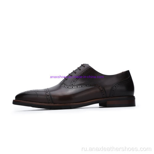 Обувь из воловьей кожи в новом стиле, деловая мужская обувь